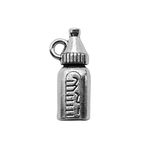 Tibetan Style Pendants, feeding bottle, plated, DIY, 8x17mm, 20PCs/Bag, Sold By Bag