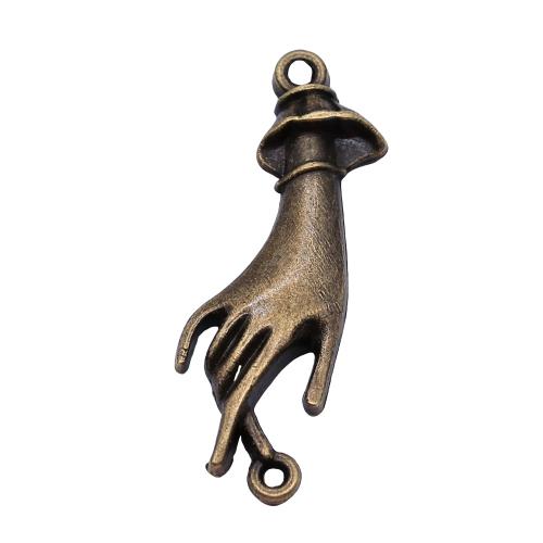 Zinklegierung Schmuckverbinder, Hand, plattiert, DIY, keine, 45x14mm, verkauft von PC
