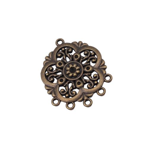 Zinklegierung Schmuckverbinder, Blume, plattiert, DIY & hohl, antike Bronzefarbe, verkauft von PC