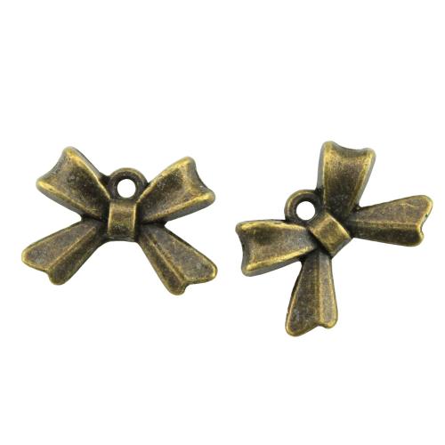 Zinklegierung Schleife Anhänger, plattiert, DIY, keine, 10x14mm, 20PCs/Tasche, verkauft von Tasche