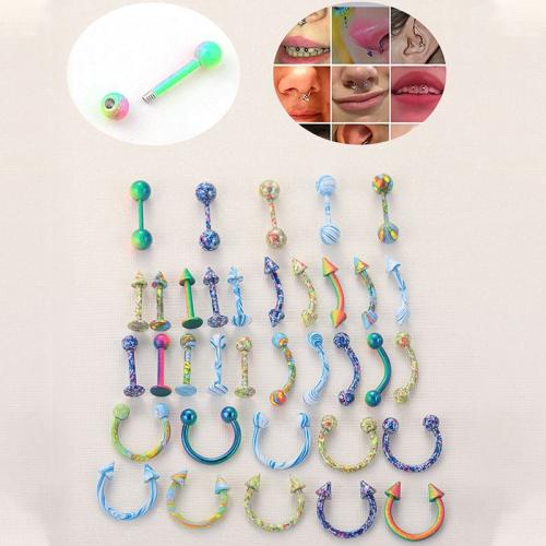 304 Stainless Steel Dermal Piercing Jewelry, stoving varnish, Unisex & different styles for choice, Sold By PC