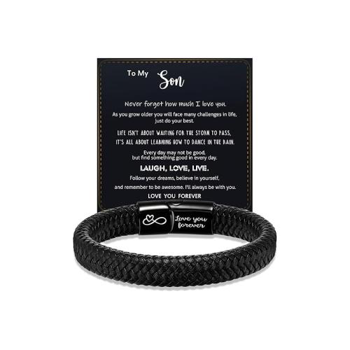 PU Leather Bracelet, different materials for choice & different styles for choice & for man, Length:Approx 8.5 Inch, Sold By PC