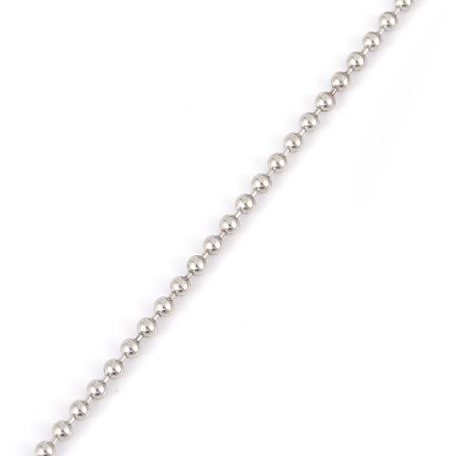 925 Sterling Silver Chains, Unisex & different size for choice & ball chain, silver color, Sold By PC