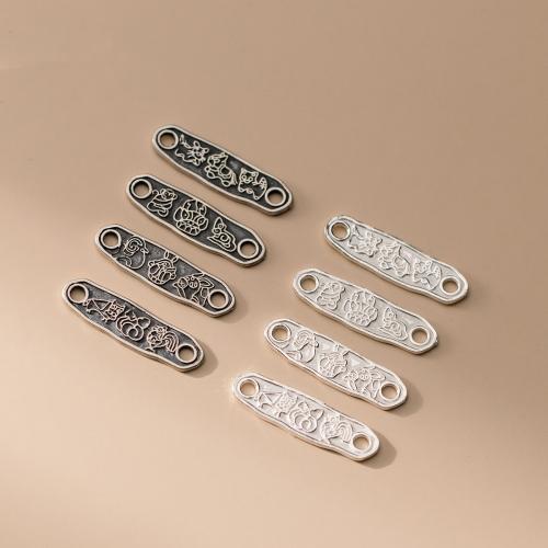 925 Sterling Silver Connectors, Chinese Zodiac, DIY & different designs for choice, 27x8x1.10mm, Sold By PC