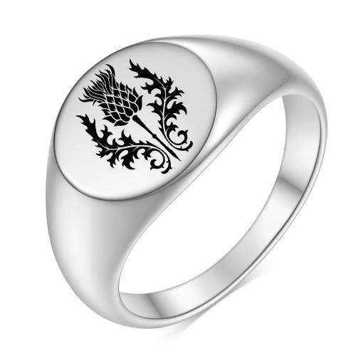 Stainless Steel Finger Ring, 304 Stainless Steel, gold color plated, fashion jewelry & laser pattern, more colors for choice, Sold By PC