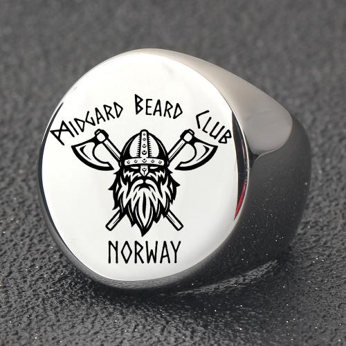 Stainless Steel Finger Ring, 304 Stainless Steel, gold color plated, fashion jewelry & laser pattern, more colors for choice, Sold By PC