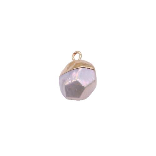 Freshwater Pearl Pendants, with Brass, irregular, gold color plated, DIY, more colors for choice, Sold By PC