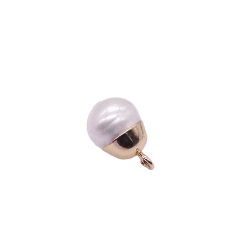 Freshwater Pearl Pendants, with Brass, Light Bulb, gold color plated, DIY, mixed colors, Sold By PC