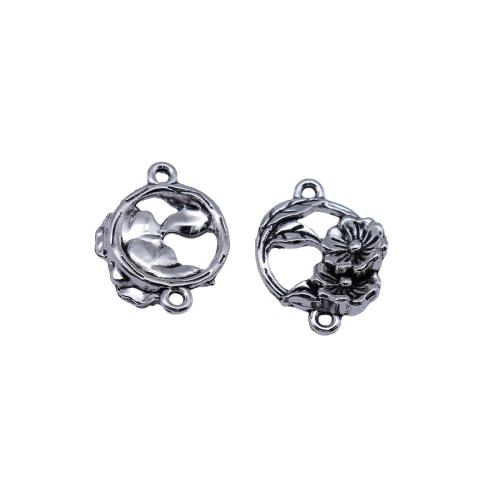Flower Tibetan Style Connector, plated, DIY & hollow, 20PCs/Bag, Sold By Bag