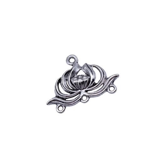Flower Tibetan Style Connector, plated, DIY & hollow, 20PCs/Bag, Sold By Bag