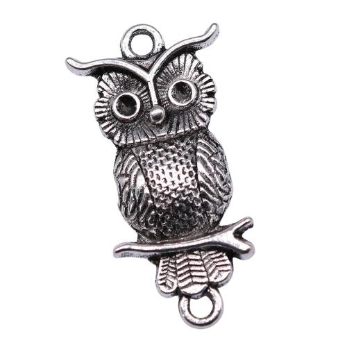 Animal Tibetan Style Connector, Owl, plated, DIY, 10PCs/Bag, Sold By Bag