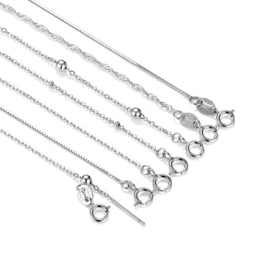 925 Sterling Silver Necklace, different styles for choice & for woman, Sold By PC