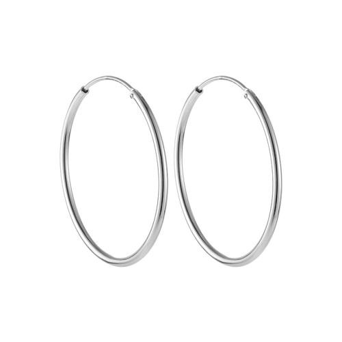 Plata de ley 925 pendiente de aro, diverso tamaño para la opción & para mujer, más colores para la opción, Vendido por Par