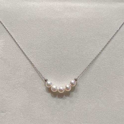 Natural Freshwater Pearl Necklace, with Tibetan Style, gold color plated, fashion jewelry, more colors for choice, 6-7MM, Sold By PC