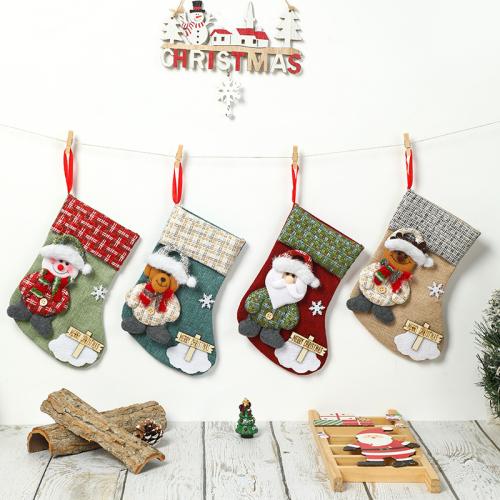 Christmas Holidays Stockings Gift Socks, Non-woven Fabrics, Christmas Design, more colors for choice, Sold By PC