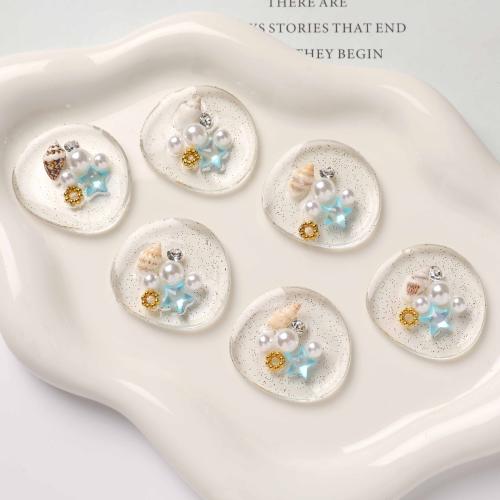 Mobile Phone DIY Decoration, Resin, with Plastic Pearl, more colors for choice, 34x30mm, Sold By PC