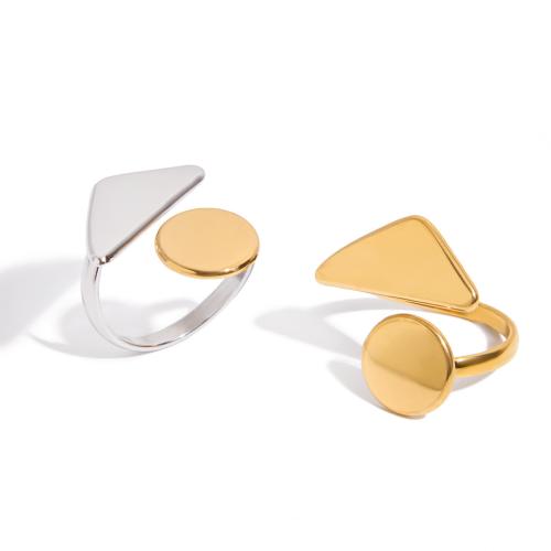 Stainless Steel Finger Ring, 304 Stainless Steel, plated, fashion jewelry & for woman, more colors for choice, Sold By PC