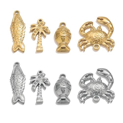 Stainless Steel Pendants, 304 Stainless Steel, plated, DIY & different styles for choice, more colors for choice, 5PCs/Bag, Sold By Bag