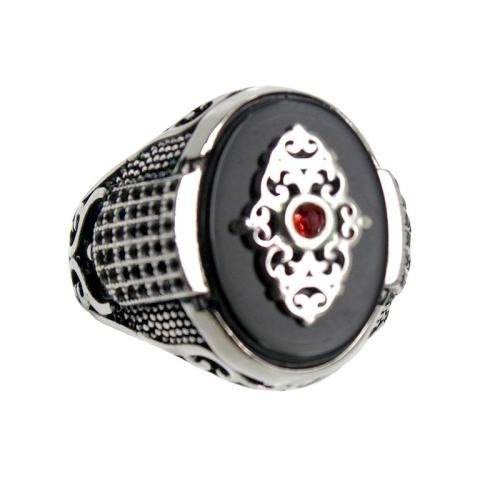 Tibetan Style Finger Ring, with Glass & Acrylic, plated, embossed & different size for choice & for woman, Sold By PC