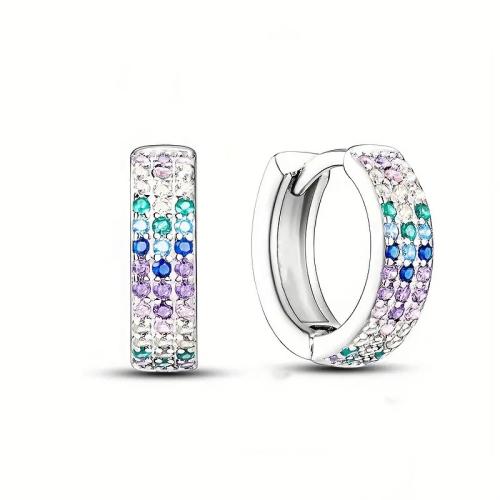 Цирконий Micro Pave латунь Серьги, Латунь, Другое покрытие, ювелирные изделия моды & инкрустированное микро кубического циркония & Женский, продается Пара