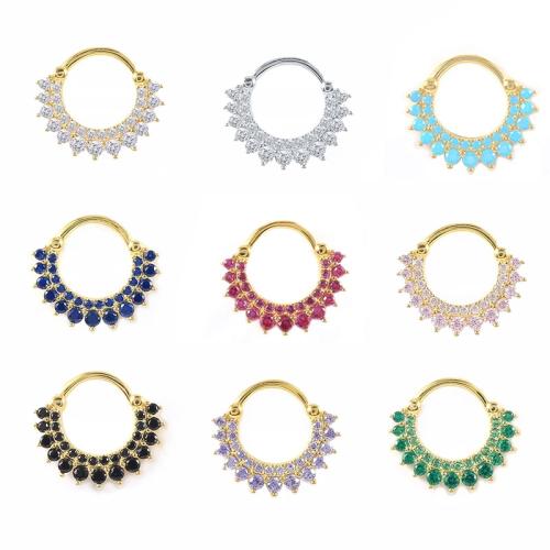 Cubic Zirconia Micro Pave Brass Earring, plated, fashion jewelry & micro pave cubic zirconia & for woman, more colors for choice, Sold By Pair