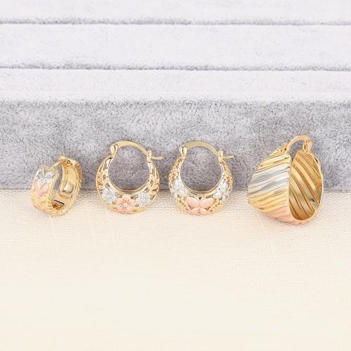 Brass Leverback Earring, plated, fashion jewelry & different styles for choice & for woman, multi-colored, Sold By Pair