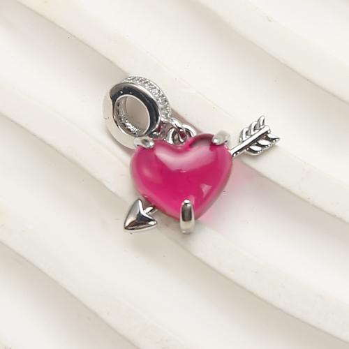 Pendentifs cristal, laiton, avec cristal, coeur, Placage, DIY & pavé de micro zircon, doré, protéger l'environnement, sans nickel, plomb et cadmium, 20.31x5.16x20.92mm, 20PC/sac, Vendu par sac