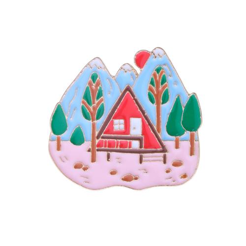 Broche émail, alliage de zinc, unisexe & styles différents pour le choix, doré, Vendu par PC