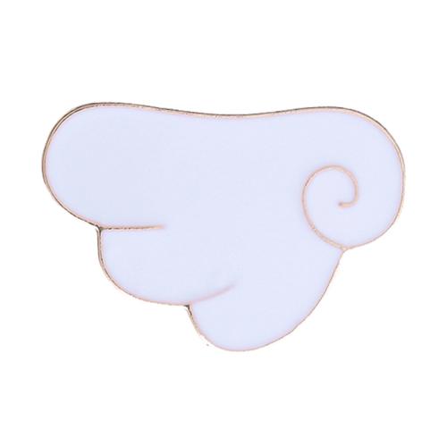 Broche émail, alliage de zinc, forme d'aile, unisexe & styles différents pour le choix, doré, Vendu par PC