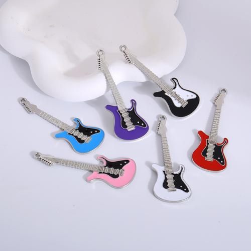 Tibetan Style Enamel Pendants, Guitar, DIY, more colors for choice, Sold By PC