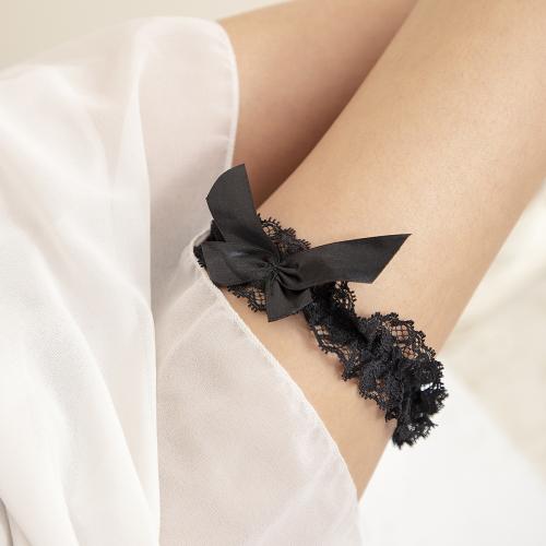 Cloth Leg Chain, with iron chain & Lace & Tibetan Style, different styles for choice & for woman, Sold By PC