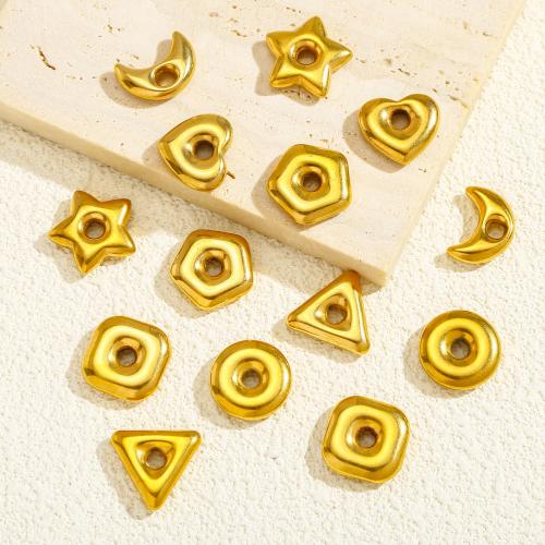 Espaciador de los granos del acero inoxidable, acero inoxidable 304, chapado en color dorado, Bricolaje, más colores para la opción, 5PCs/Bolsa, Vendido por Bolsa