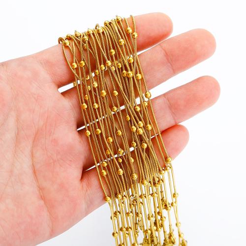 Stainless Steel Jewelry Chain, 304 Stainless Steel, gold color plated, DIY, more colors for choice, 12PCs/Bag, Sold By Bag