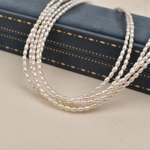Natural Freshwater Pearl Loose Beads, Rice, DIY, more colors for choice, 2.5-3mm, Sold Per 37 cm Strand