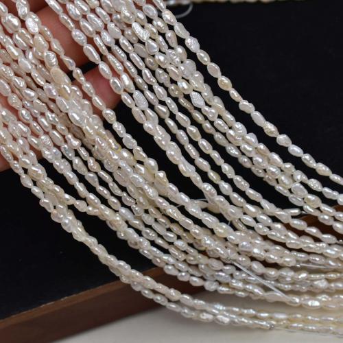 Keshi Cultured Freshwater Pearl Beads, Baroque, DIY, white, 4-5mm, Sold Per 37 cm Strand
