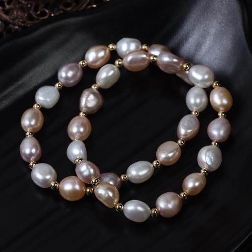 Freshwater Cultured Pearl Bracelet, Freshwater Pearl, Baroque, fashion jewelry, more colors for choice, 7-8mm, Sold Per 17 cm Strand
