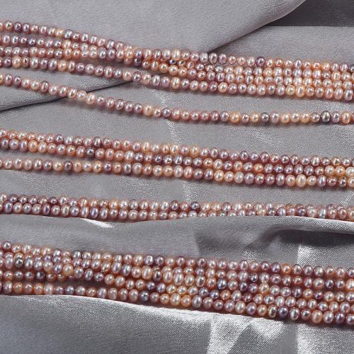 Cultured Potato Freshwater Pearl Beads, Oval, DIY, more colors for choice, 3.5-4mm, Sold Per 39 cm Strand