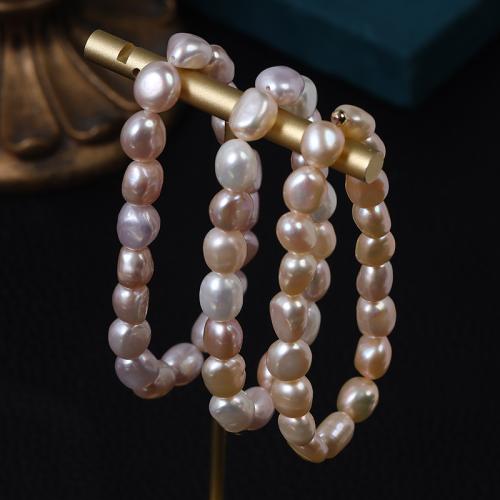 Freshwater Cultured Pearl Bracelet, Freshwater Pearl, Baroque, fashion jewelry, more colors for choice, 7-8mm, Sold Per 17 cm Strand