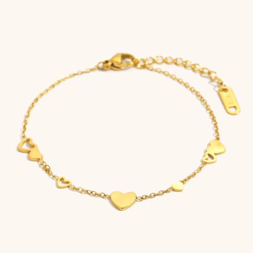 Stainless Steel Jewelry Bracelet, 304 Stainless Steel, 18K gold plated, fashion jewelry & for woman, Sold By PC