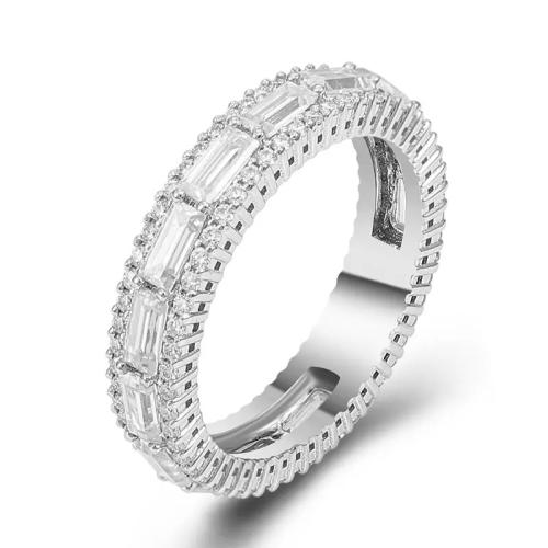 Кубический циркон микро проложить кольцо-латунь, Латунь, Другое покрытие, разный размер для выбора & инкрустированное микро кубического циркония & Женский, продается PC