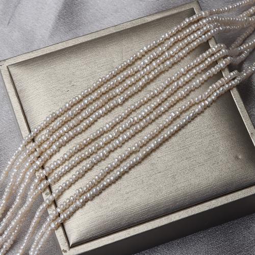 Natural Freshwater Pearl Loose Beads, Rice, DIY, white, 2mm, Sold By PC