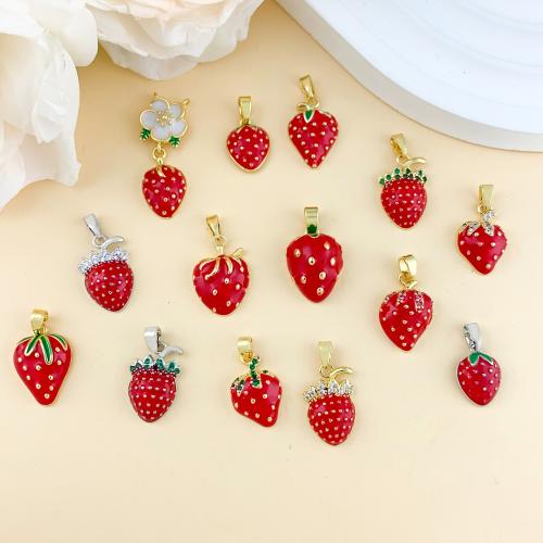 Colgantes de latón de imitación de diamante, metal, chapado, Bricolaje & esmalte & con diamantes de imitación, más colores para la opción, libre de níquel, plomo & cadmio, 18x13x5mm, Vendido por UD