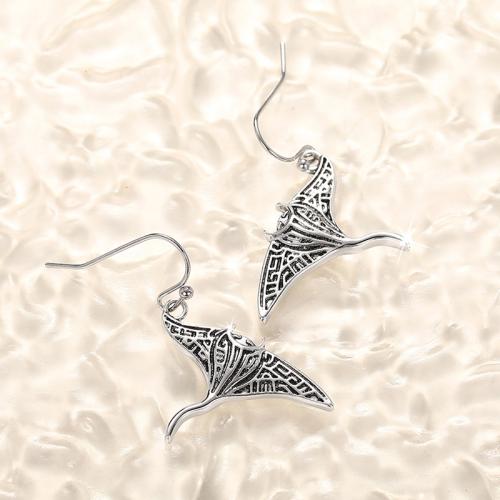 Tibetan Style Drop Earrings, Fish, plated, fashion jewelry & for woman, Sold By Pair