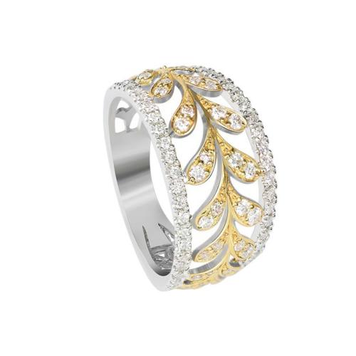 Cubic Zirconia Micro Pave Brass Ring, plated, different size for choice & micro pave cubic zirconia & for woman & hollow, Sold By PC