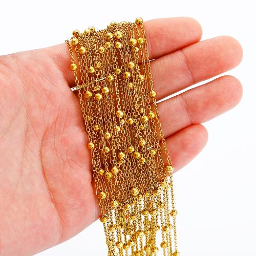 Stainless Steel Jewelry Chain, 304 Stainless Steel, gold color plated, DIY, more colors for choice, 12PCs/Bag, Sold By Bag