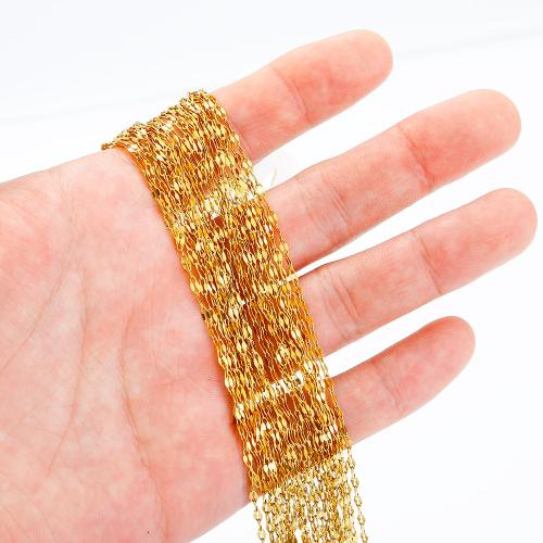 Stainless Steel Jewelry Chain, 304 Stainless Steel, gold color plated, DIY, more colors for choice, 12PCs/Bag, Sold By Bag