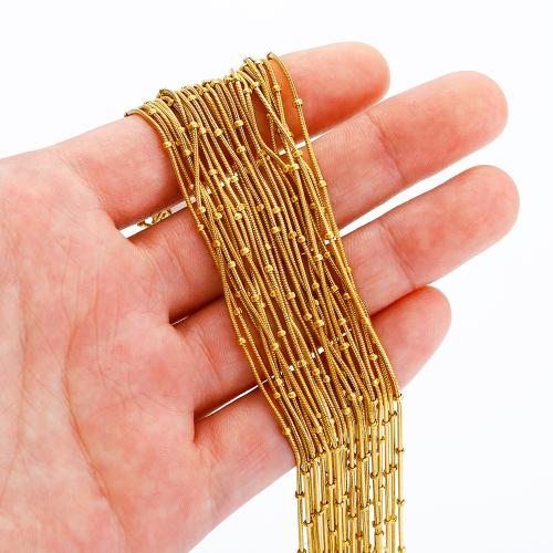 Stainless Steel Jewelry Chain, 304 Stainless Steel, gold color plated, DIY, more colors for choice, 12PCs/Bag, Sold By Bag