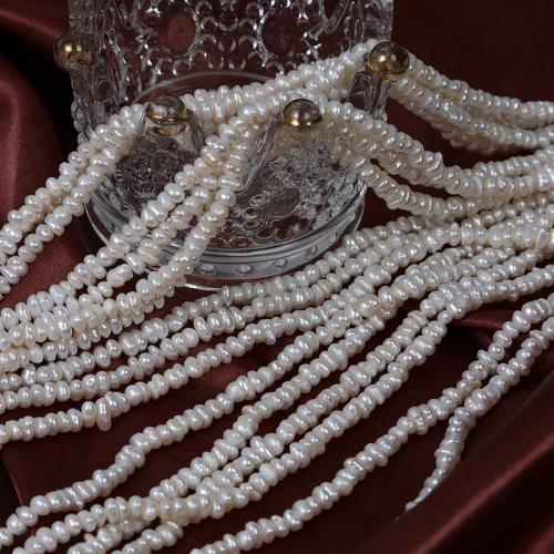Natural Freshwater Pearl Loose Beads, irregular, DIY, white, 3-4mm, Sold Per 35 cm Strand