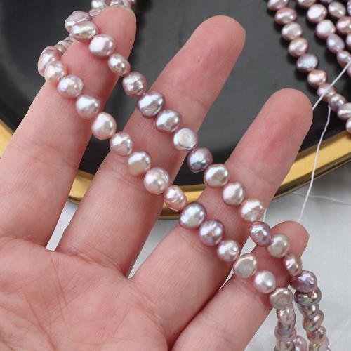 Keshi Cultured Freshwater Pearl Beads, Baroque, DIY, purple, 5-6mm, Sold Per 35 cm Strand
