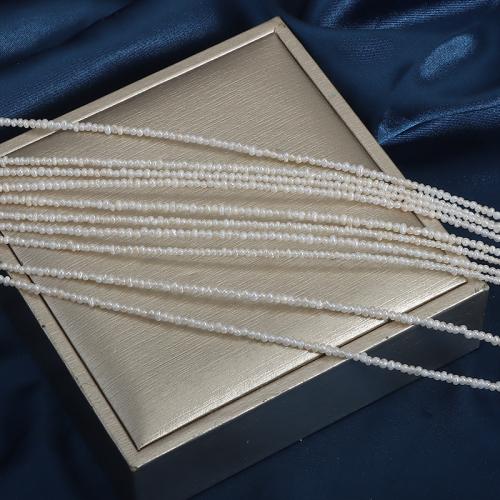 Natural Freshwater Pearl Loose Beads, Rice, DIY, white, 1-2mm, Sold Per 38 cm Strand
